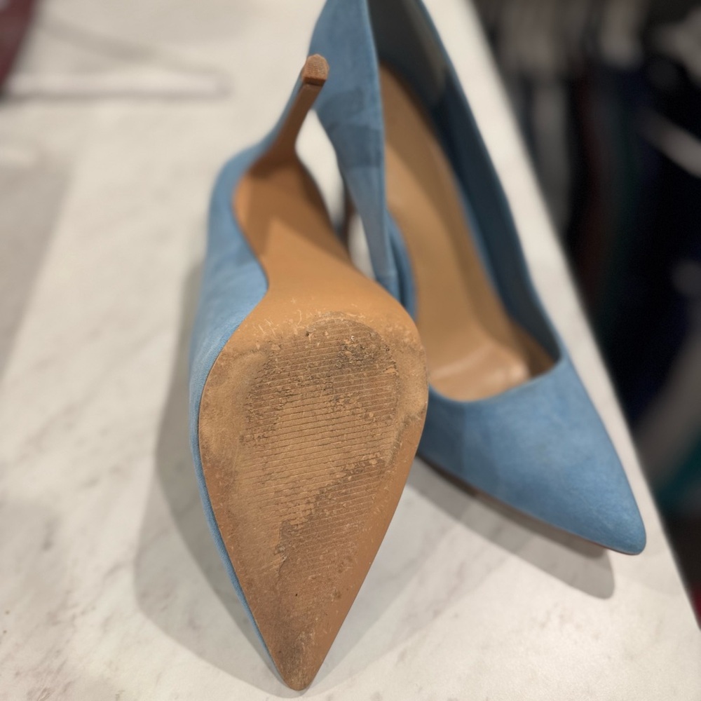 Elegant Blue suede Women's Pumps - Picture 3 of 3